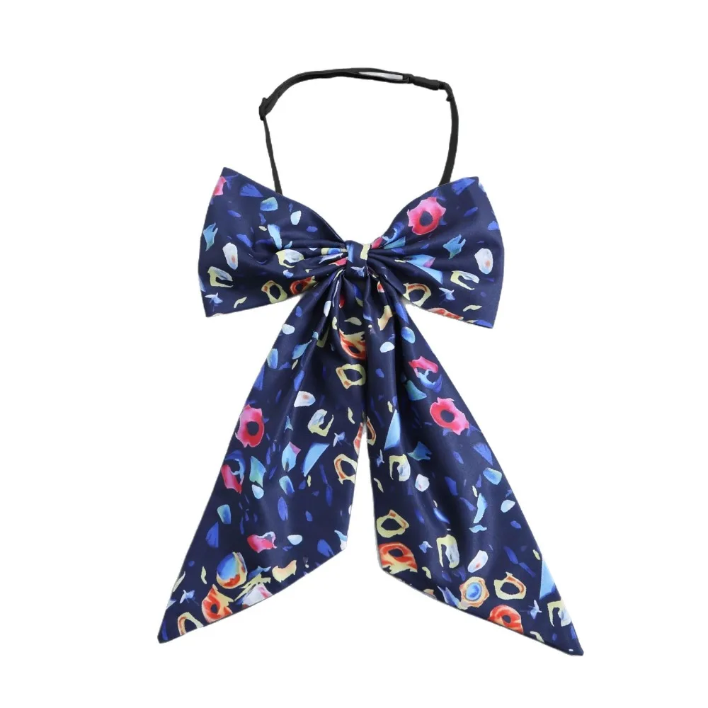 

Модный регулируемый галстук-бабочка с принтом, тонкий шейный платок, бантик, жабо, воротник для женщин