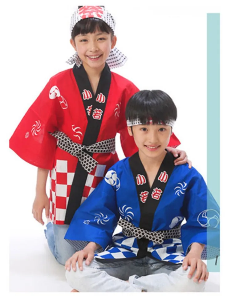 

Japanese traditional kimono ritual clothes children's tops sparkler conference home wear