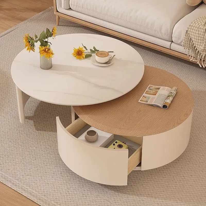 

Coffee table living room household small apartment rock slab tea table