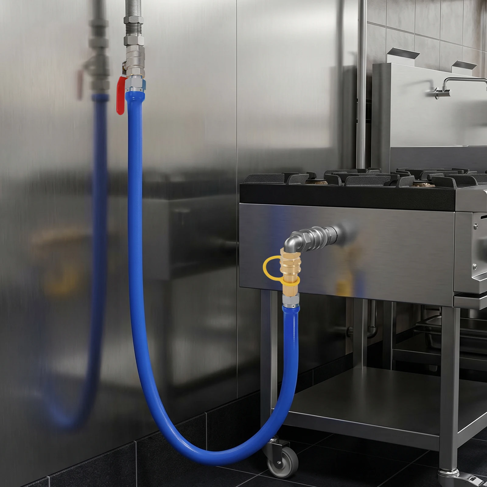 Niebiesko-żółty przewód gazowy – Commercial Kitchen Plumbing recenzja i cena