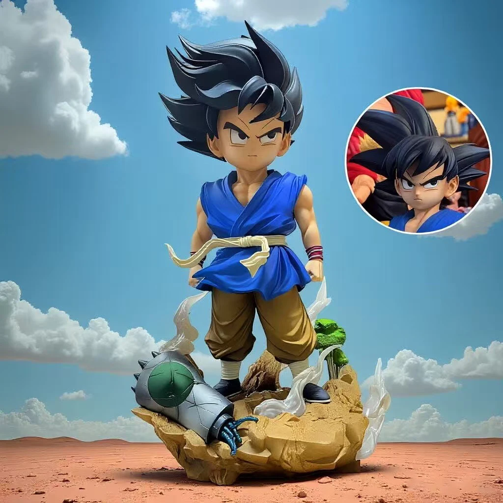 

Фигурка Сон Гоку из Dragon Ball Z, 25 см/9,84 дюйма, со сменными головами, Супер Сайян, ПВХ, коллекционная модель, игрушка, подарок