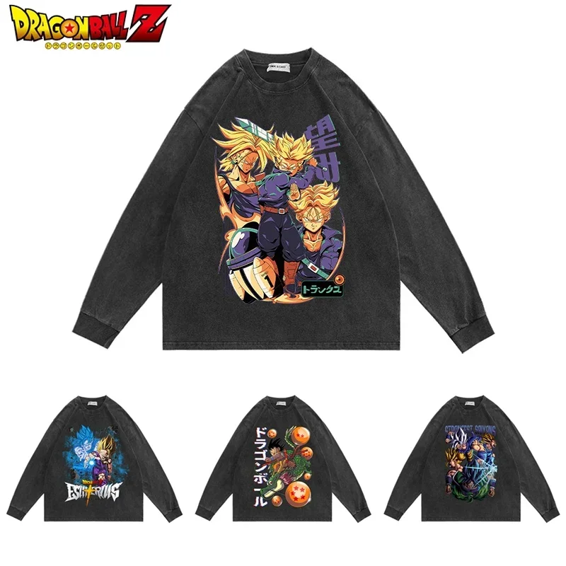 

Dragon Ball Retro Sweatshirt for Man Women Oversize Anime Prints Sports Shirt Round Neck Long Sleeve Spring Fall Casual Clothes