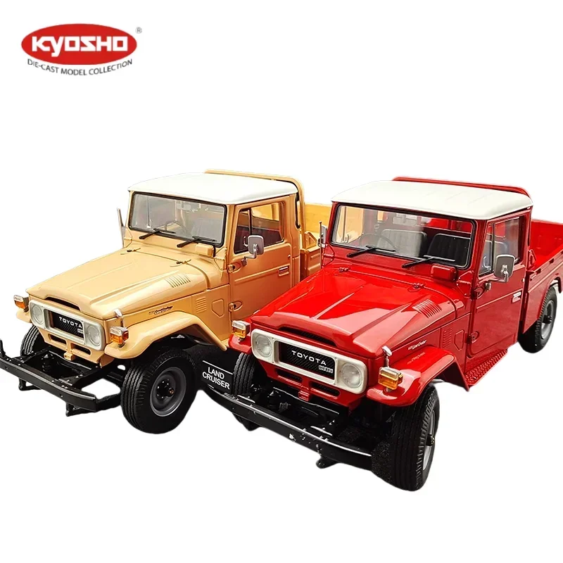 

1:18 статические модели автомобилей из сплава пикапа TOYOTA Land Cruiser 40, детская коллекция игрушек для демонстрации, праздничные подарки для детей.