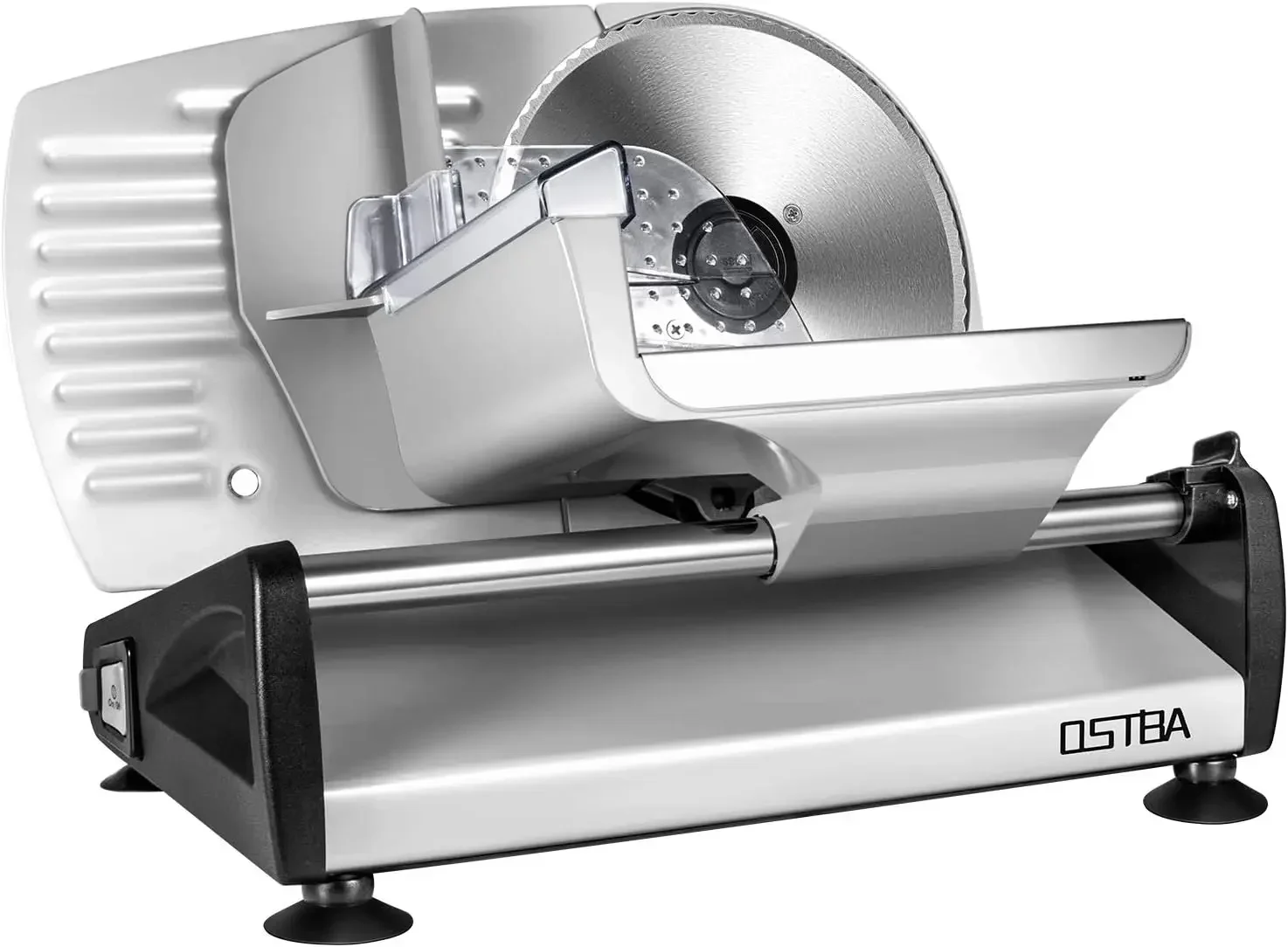 

Electric Deli Meat Slicer, 200W Food Slicer with 0-15mm Adjustable Thickness, 7.5” Removable Stainless Steel Blade & Food Carria