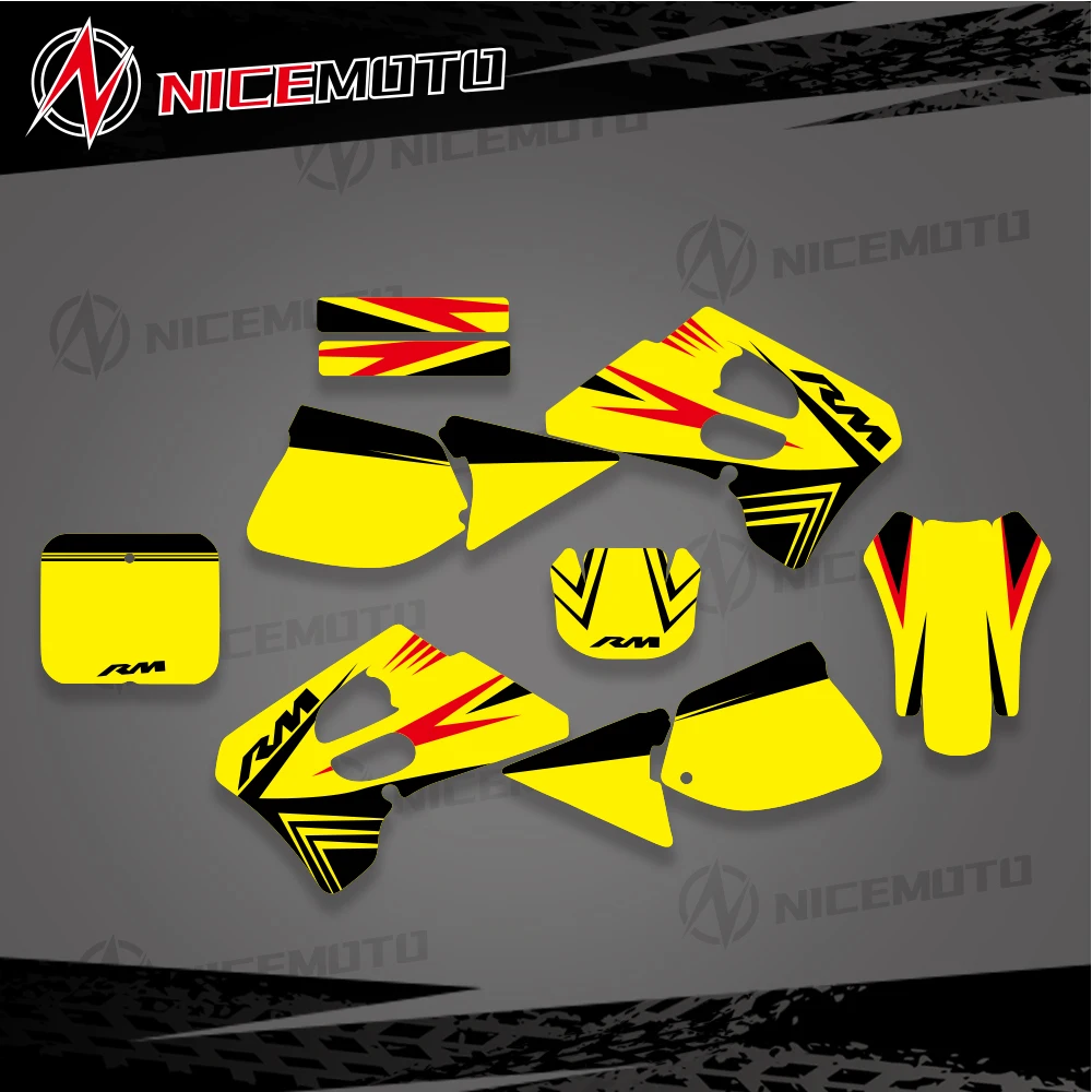 

NICEMOT For Suzuki RM 125 250 RM125 RM250 1993- 1995 Graphics Background Decals Stickers Motorcycle Protector Stickers Custom