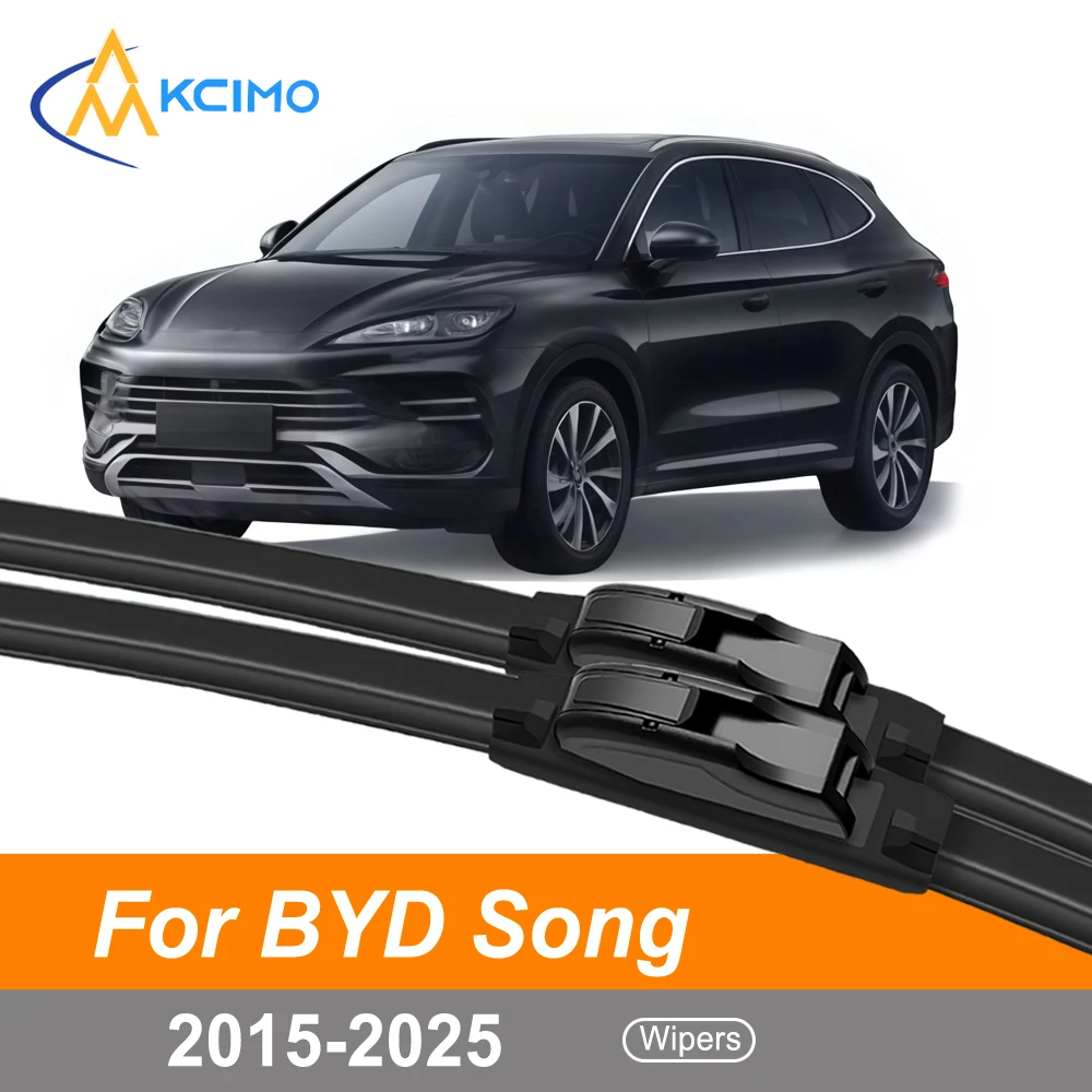 

Front Windshield Wiper Blades Set For BYD Song 2015-2025 Driver and Passenger Side Exact Fit Streak-Free Easy Installation