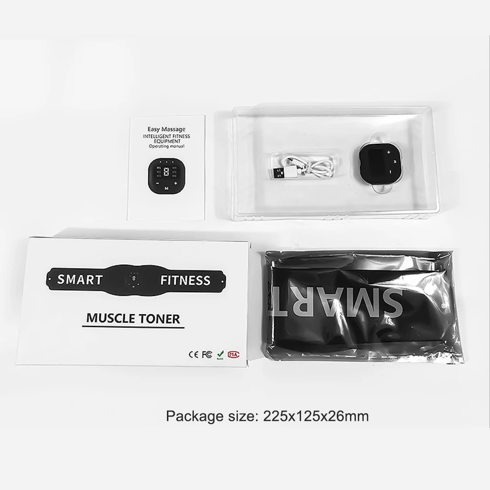 

Пояс для похудения, упражнения для похудения живота, массажер для коррекции фигуры, 19 режимов, перезаряжаемое оборудование для тренажерного зала и фитнеса