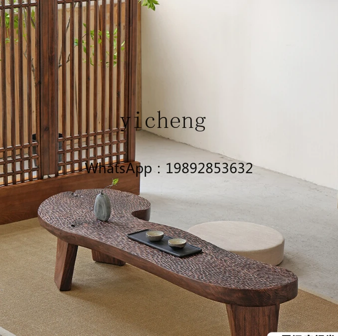 ZZZf Tea Room Solid Wood Tea Table Tatami Table Balcony Tea Table Quiet Style Mid-Ancient Bed & Breakfast Furniture
