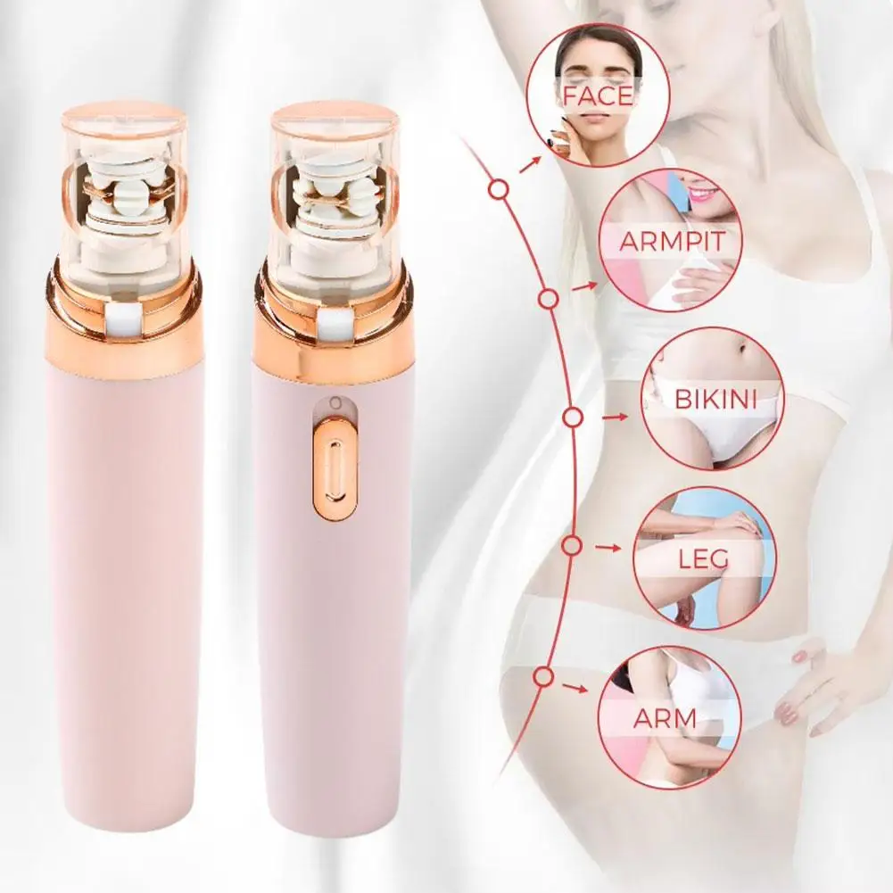 1pc Electric Eyebrow Trimmer Mini Eye Brow Epilator Facial Lipstick Shape Hair Removal Portable Women Painless Razor Shaver Tool