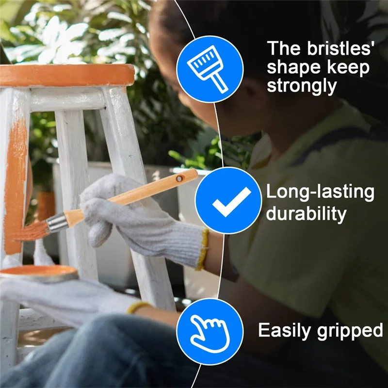 

Кисть для рисования обрезки, набор инструментов для рисования краев, круглые кисти для обрезки угла, сенсорные вверх, произведения искусства, края стен дома, упаковка из 3 шт.