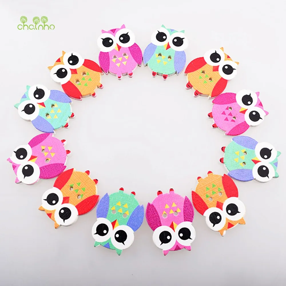 

Chainho,Wooden Buttons,2 Holes,Mix Colour,Paintings Owl Series,DIY Patchwork Sewing & Home Decoration Material,50 Pieces,B06