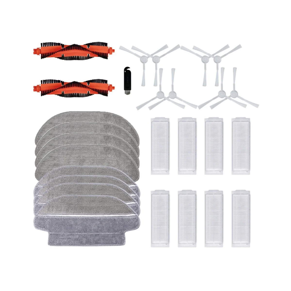 Роликовые боковые щетки Hepa-фильтр, ткань для швабры для робота-пылесоса PSTYTJ02YM, запасные части для робота-пылесосаB