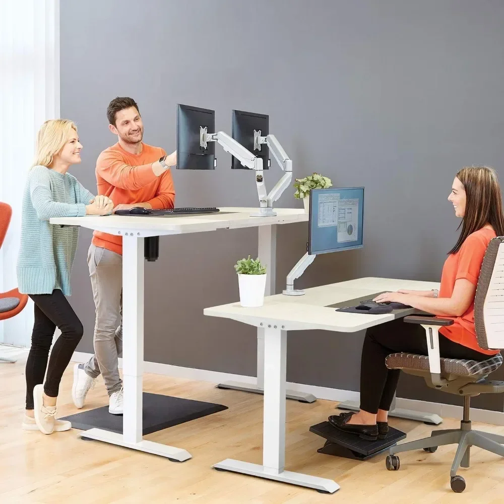 Height Adjustable Electric Standing Desk, 55 x 28 Inches Stand Up Desk, Sit Stand Home Office Desk Computer Workstation