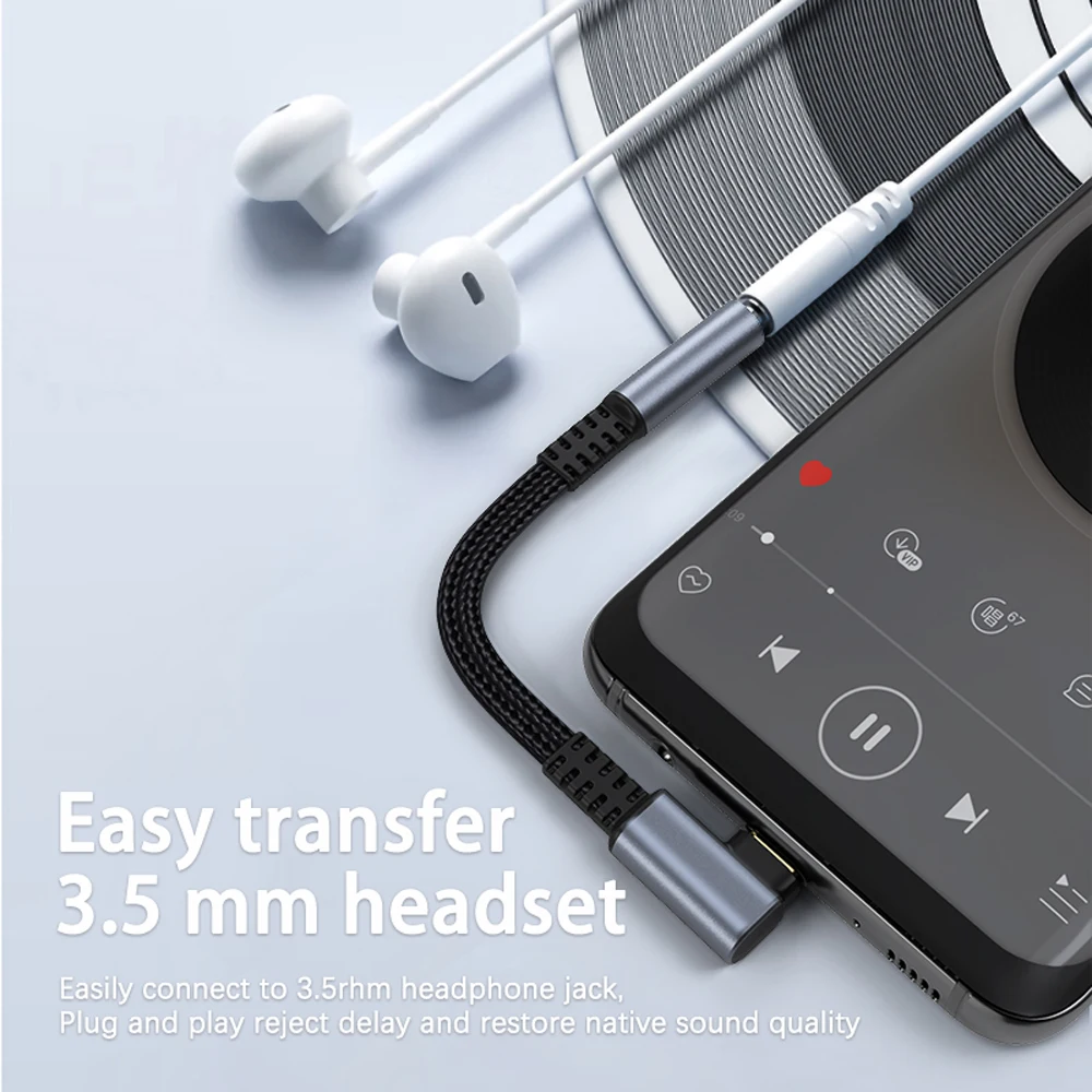 Dac USB tipo C 3,5 MM Jack adaptador de auriculares USB C a 3,5mm AUX adaptador de auriculares para Iphone 16 Pro Max Samsung S24 Ultra A55