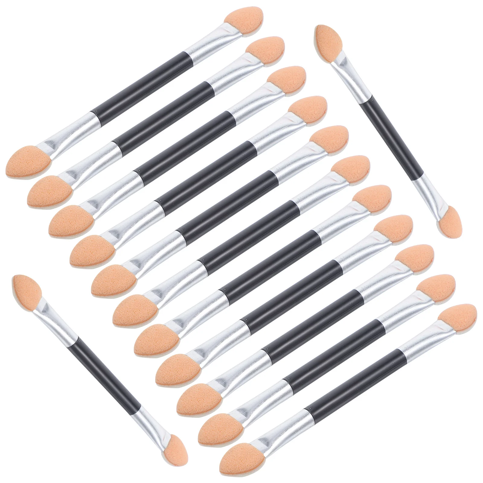 24 Stück Einweg-Lidschatten-Schwammpinsel mit zwei Köpfen, leichte Lidschatten-Applikatoren, Make-up-Werkzeuge für den professionellen Einsatz