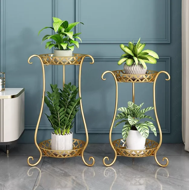 Indoor Plant Stand for Living Room, Multi Tier Metal Flower Shelf To Display Pothos Succulents