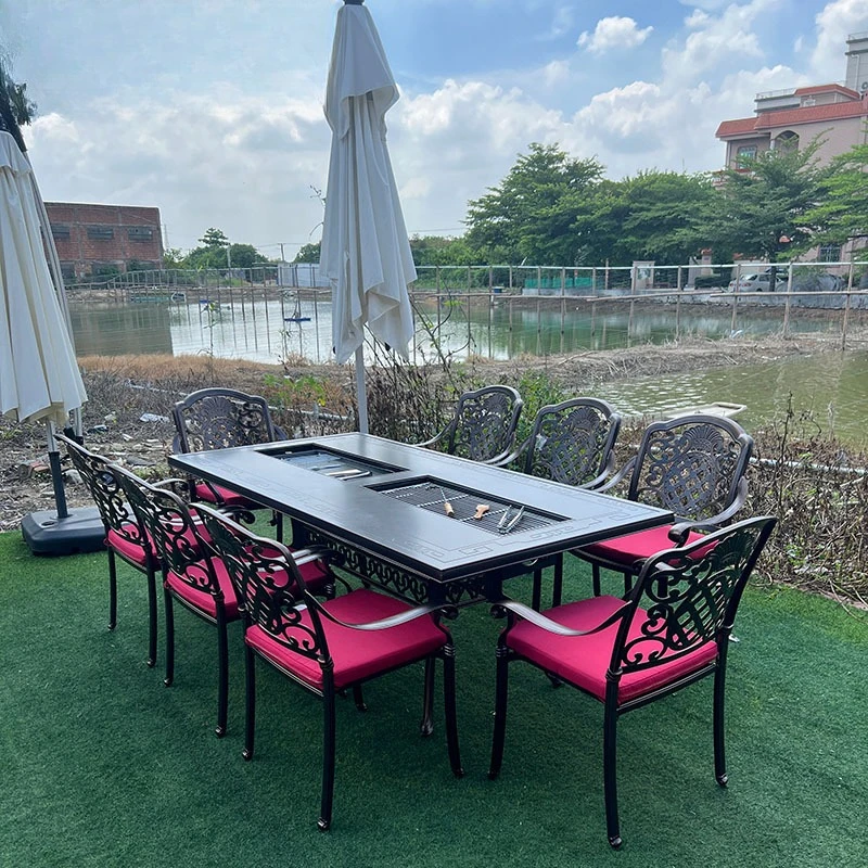 

Outdoor tables and chairs Cast aluminum chairs Courtyard villa Garden balcony Outdoor open-air leisure combination