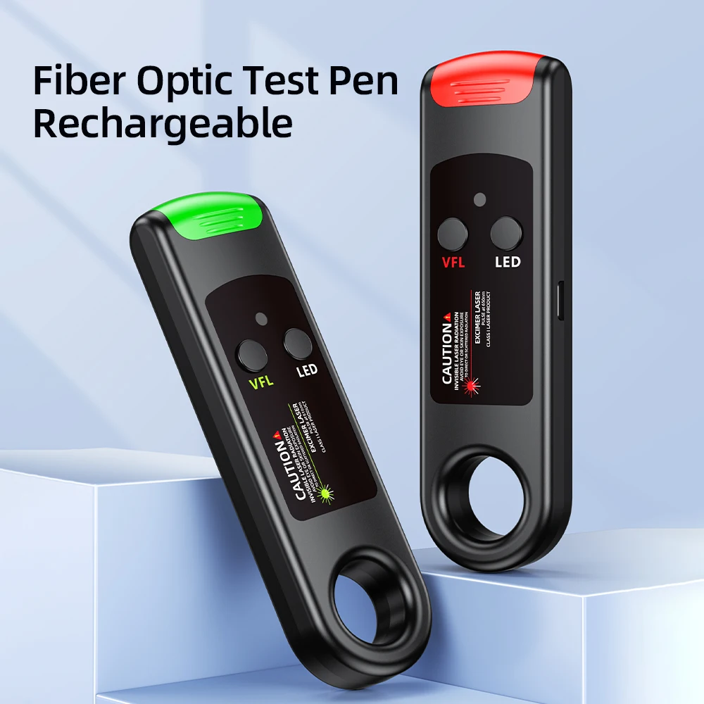 Rechargeable Pen Visual Fault Locator, Type-C Charging Fiber Laser Test Pen 15-100mW
