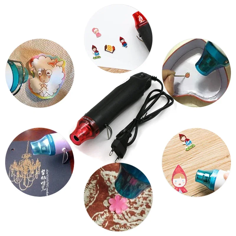 Professional 220V Hot Air Gun Adjustable Temp for Shrink Tubing, Car Wrap Installation, Soldering & Drying