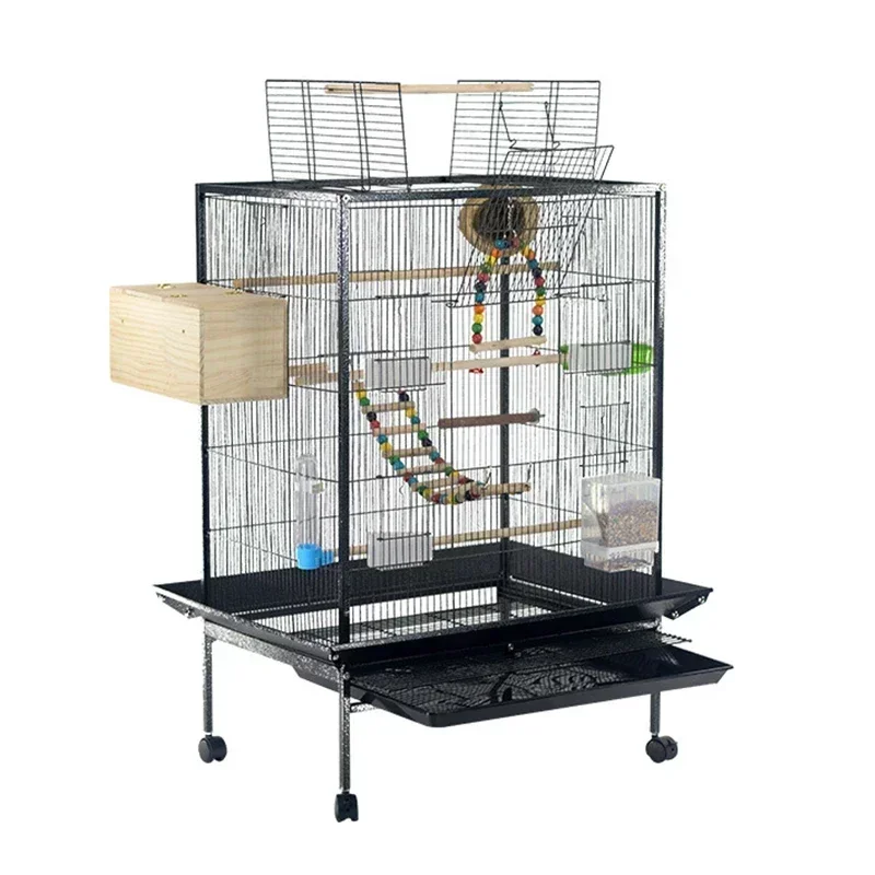 

Luxury Metal Aviary Large Open Top Parrot Cage Premium Bird Breeding Cage House Suitable for Cockatiels and Budgies