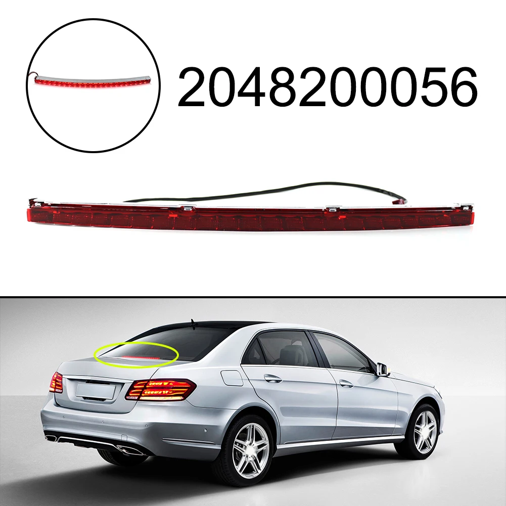 For Rear Collision Avoidance Red High Mount Stop Lamp Easy Installation Brake Light Signal Lamp CHMSL Replacement