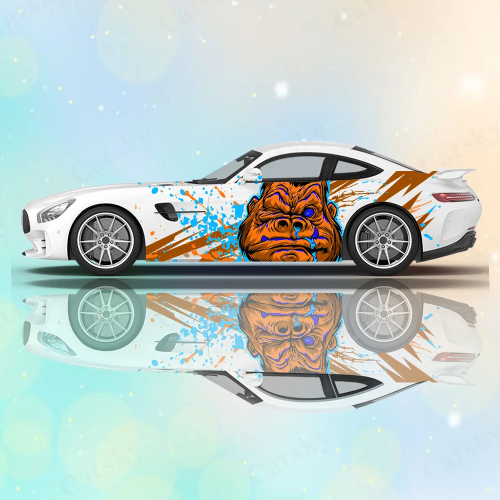 

Beat-up Gorilla Line Car Vinyl Wraps Decal Self-adhesive PVC Anti Scratch Sticker Suitable for Trucks SUV Decor Auto Accessories