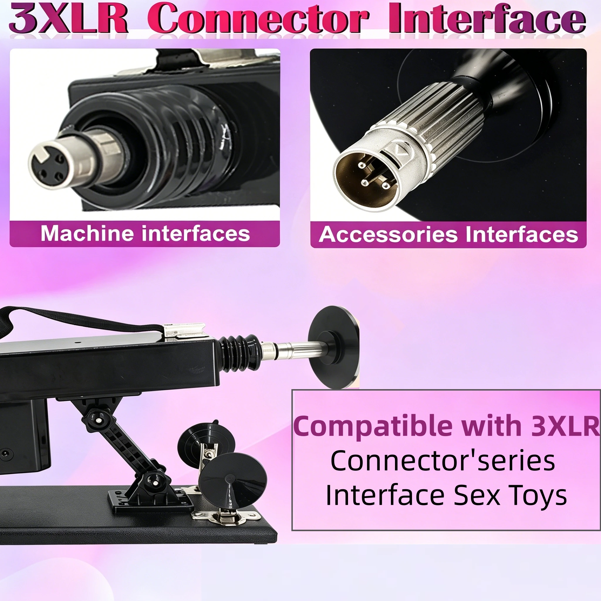 FREDORCH Automatic Adult Sex Machine with Dildo Masturbator, 3XLR Telescope Love Machine for Women and Men, Adult Sex Toys - view 4