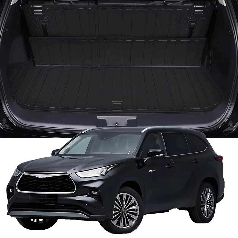 Upgrade TPE Car Rear Trunk Mats Storage Pads Cargo Tray Dustproof Waterproof Protecion Cushion For Toyota Highlander 2006-2024