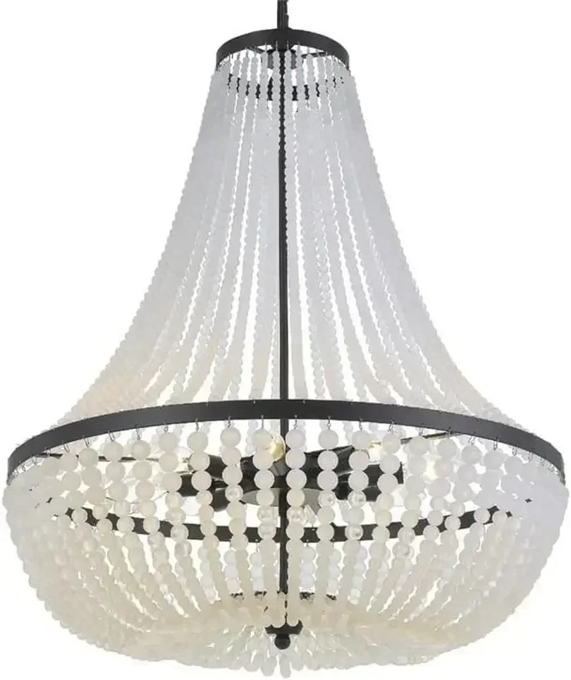 

GHJUYIOL Chandelier in Classic Style inches Wide by inches High Matte Black lamps for living room chandelier