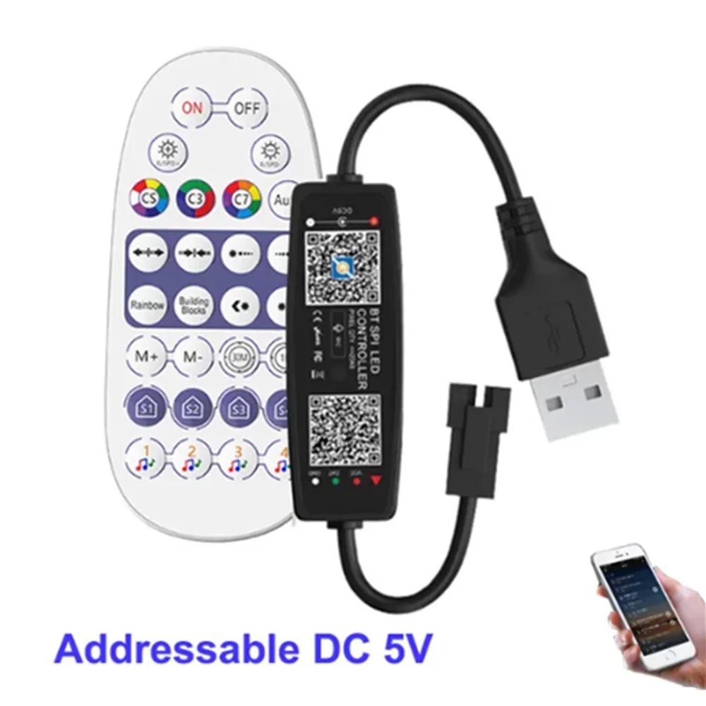 USB 28Key RGB WS2812 WS2811 Addressable Led Strip Lights WiFi RGB Pixels LED Controller
