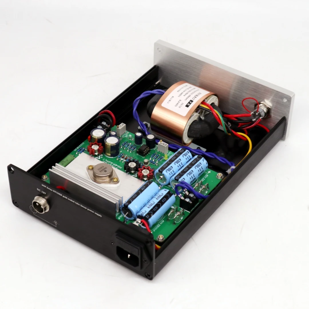 Tubo selado ouro studer regulado ultra-baixo ruído fonte de alimentação linear dc 5v 9v 12v 24v para dac amanero xmos 12au7 6n3 6j1 tuen