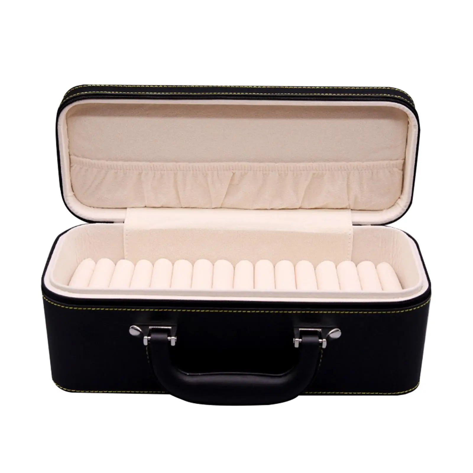 Portable Bangle Box with Handle Bracelets Holder 15 Slots bracelet Case for Dresser Flea Markets Retail Stores Birthday Gift