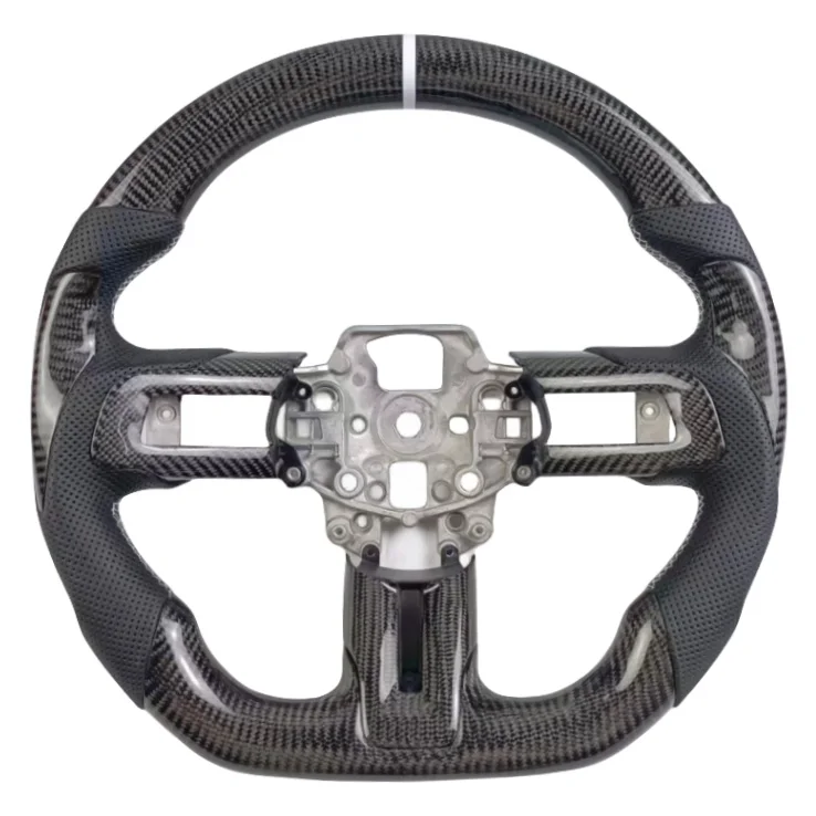 Car parts carbon fiber steering wheel is suitable for 2015-2017,2018-2022 Ford Mustang