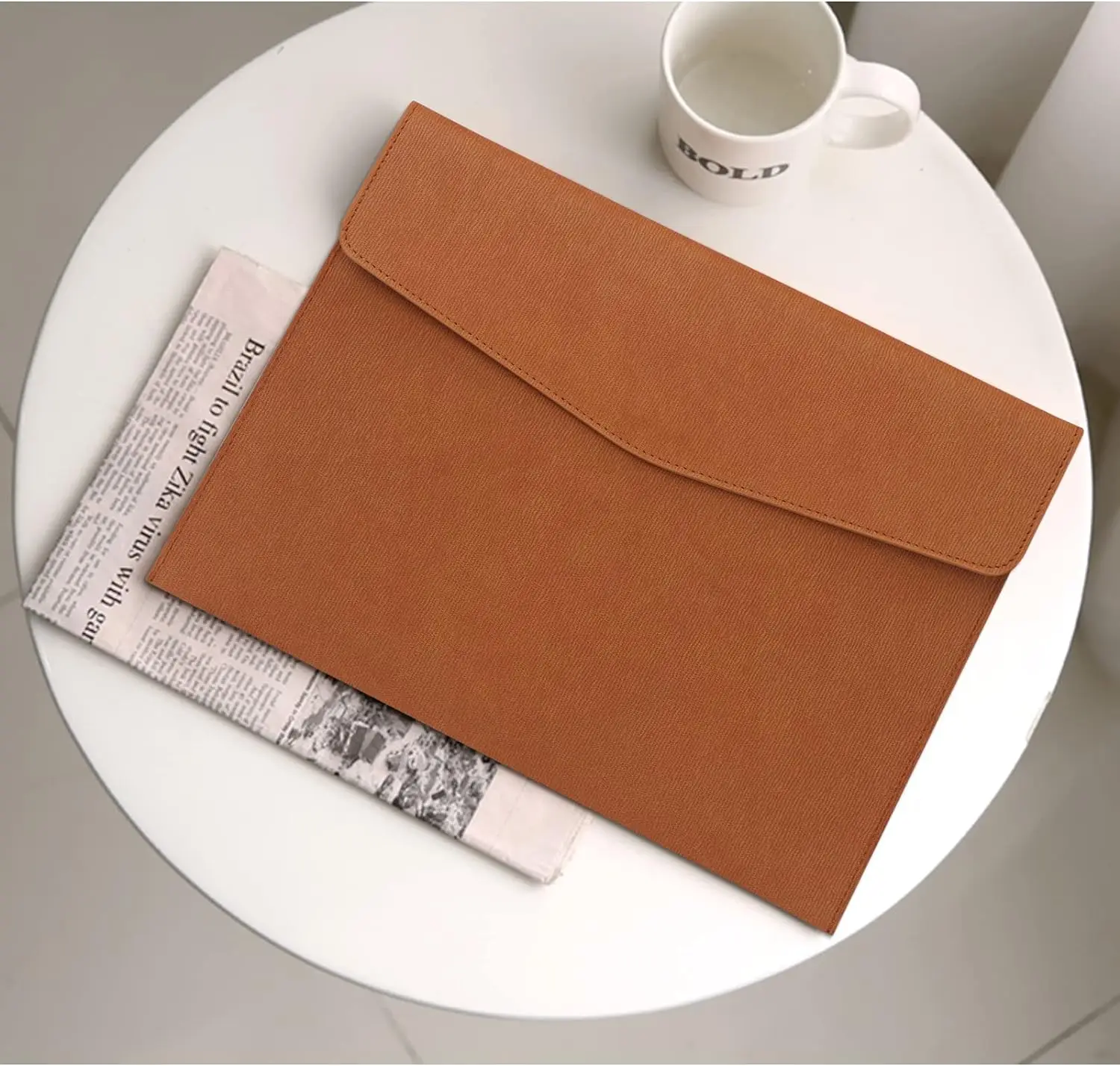 

Multicolor A4 Leather Document Bag Waterproof Multifunctional Envelope File Folder for Office School A7825