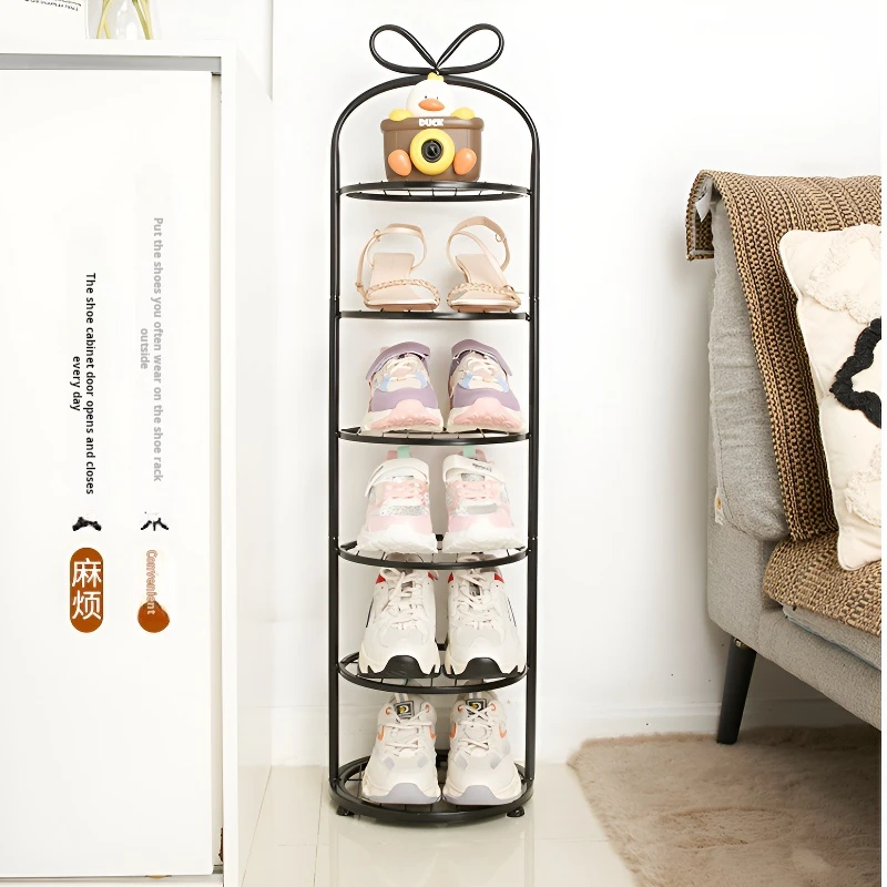 Modern Metal shoe rack entrance vertical organizer multilayer shoe shelf Narrow Balcony plants shelves space saving furniture