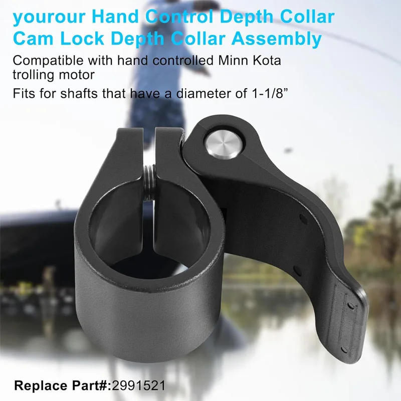 2991521 Hand Control Depth Collar - Boat Cam Lock Depth Adjustment Collar Minn Kota Trolling Motor - Fits 1-1/8