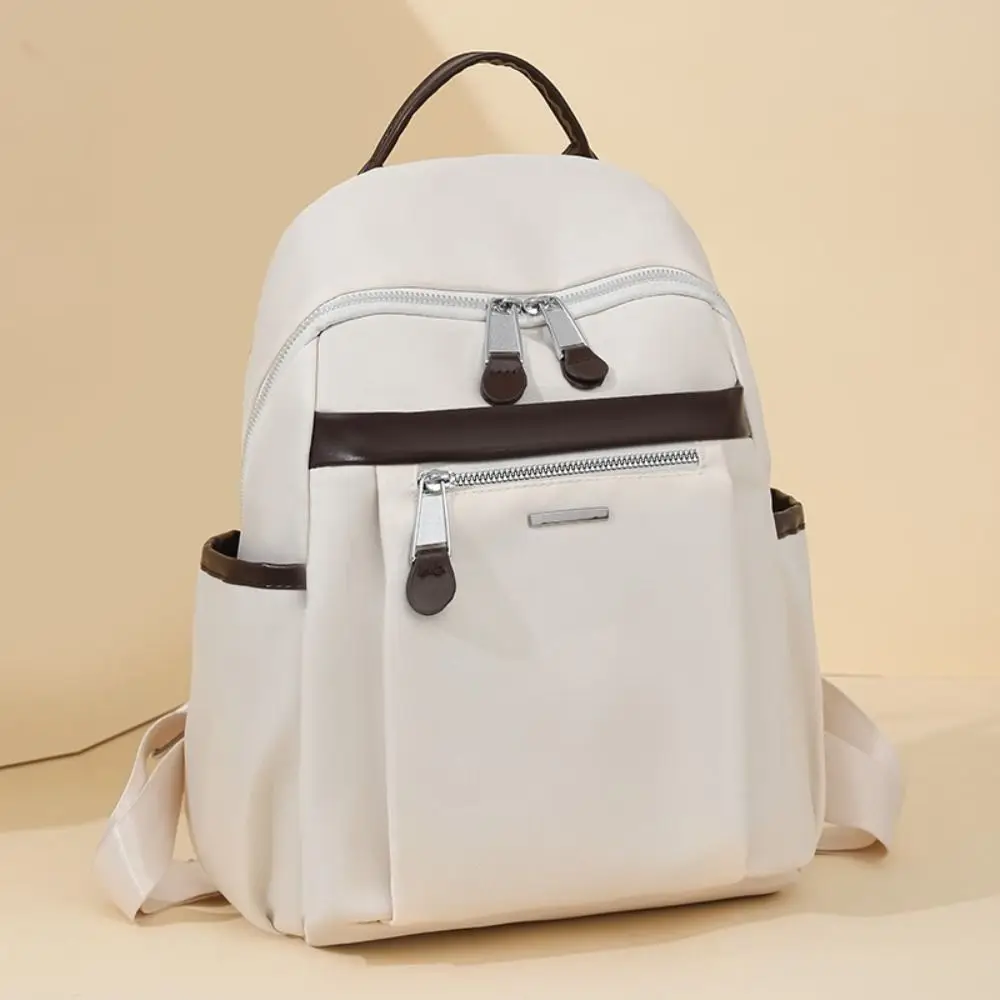 

Waterproof Nylon Shoulder Bag Large Capacity Travel Girl's Retro Backpack Simple New Design College Students School Bags Girls