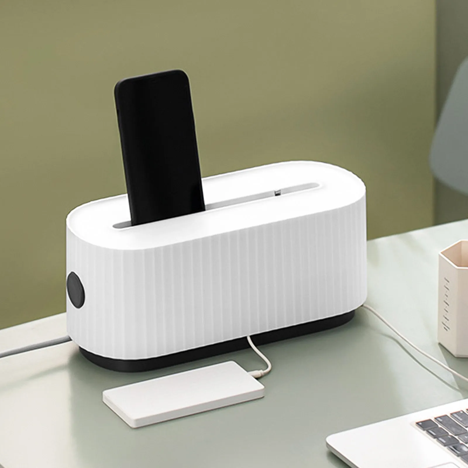 Professional Cable Storage Box Strong Hips Material Cord Organizer for Desk Table Socket Storage Case Power Cord Holder Cable