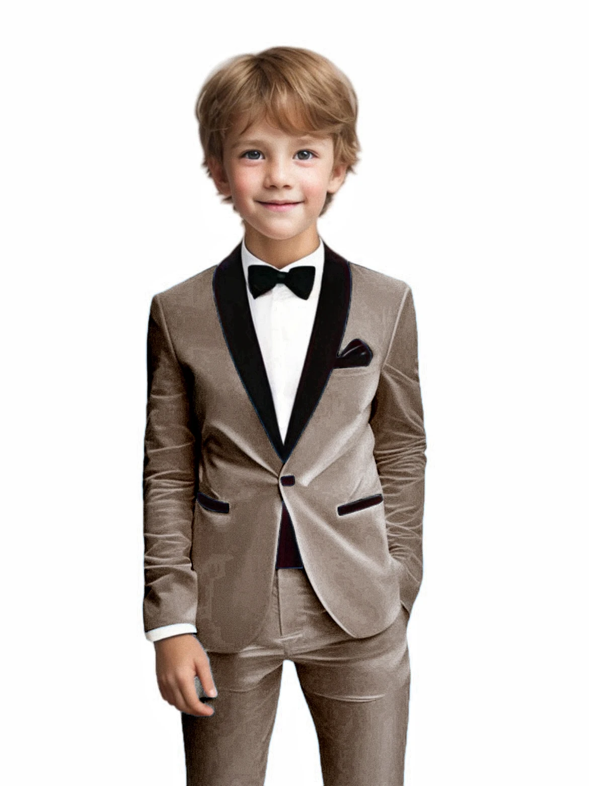 Cocok untuk Anak-anak Upacara Pernikahan Pertunjukan Piano Hadiah Ulang Tahun Set Pakaian 3 Potong Set Pakaian Paskah Anak Laki-laki Blazer Pesta Gereja