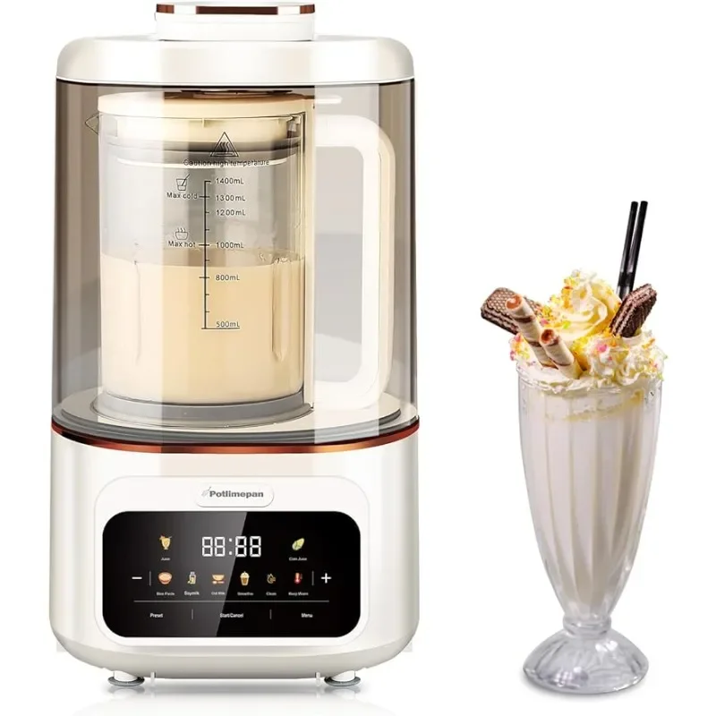 

HAOYUNMA 8in1 Quite Cooking Blender, 1.4L 600W Countertop Blender with Silent Shield, 8 Programs with 24H Preset