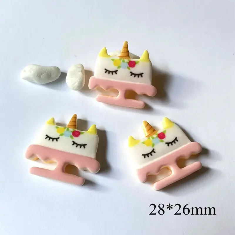 10Pcs Lovely Resin Unicorn Cabochon Colorful Rainbow Flatback Hair Embellishment Ornament Applique DIY Wedding Scrapbook image 5
