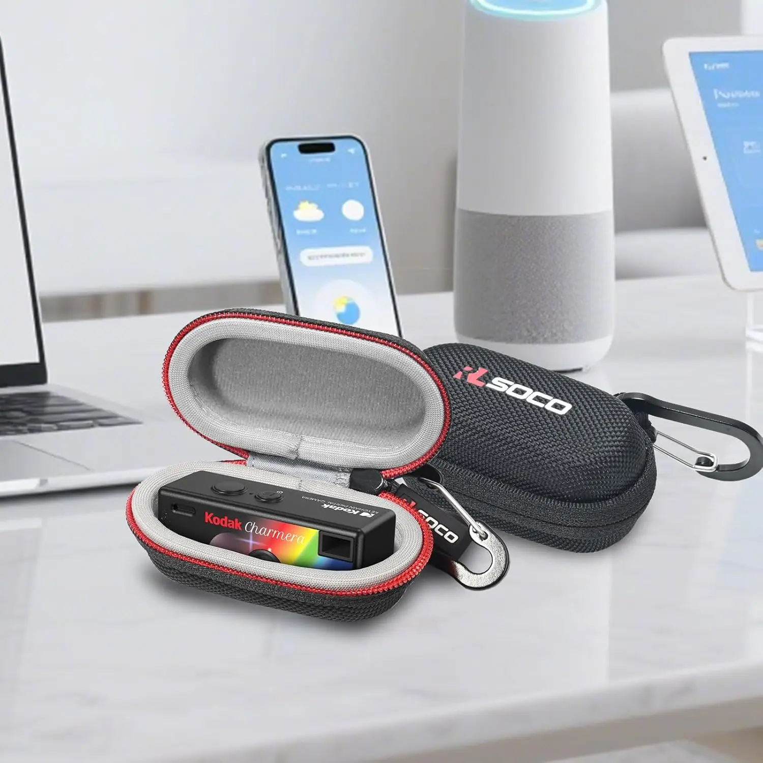 Protective Carrying Hard Case for KODAK CHARMERA Keychain Digital Camera Lanyard and Keychain Travel for Storage Box Accessories