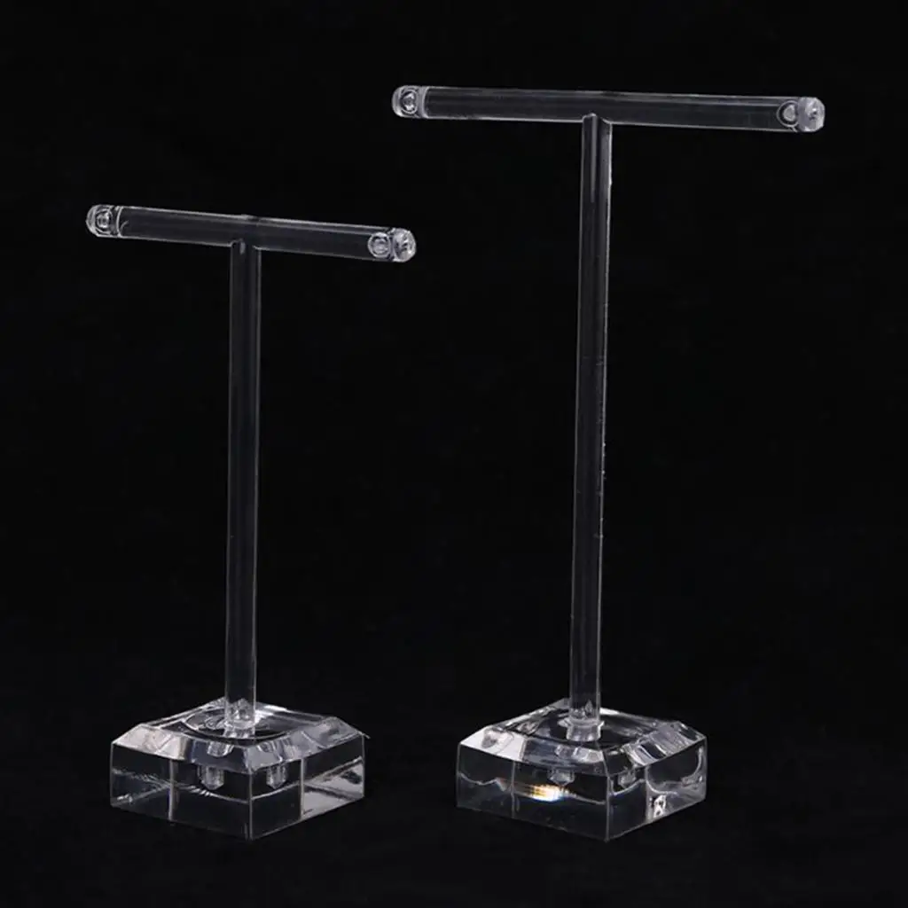 2 Pcs/Set Earrings Stand Jewelry Organizer Acrylic Ear Studs Holder Hanger Display Rack for Craft Home