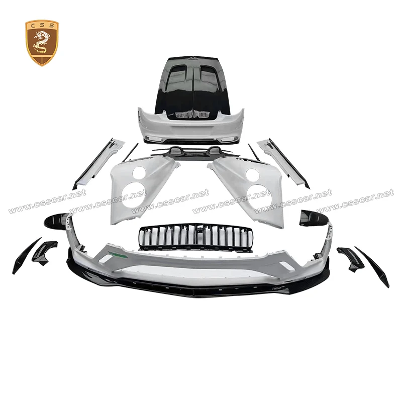 For Bentley 2019 -2023 Continental GT MSY Style Car Door Strips High Wing Spolier Rear Bumper Guard Engine Bonnet Hood Body Kit