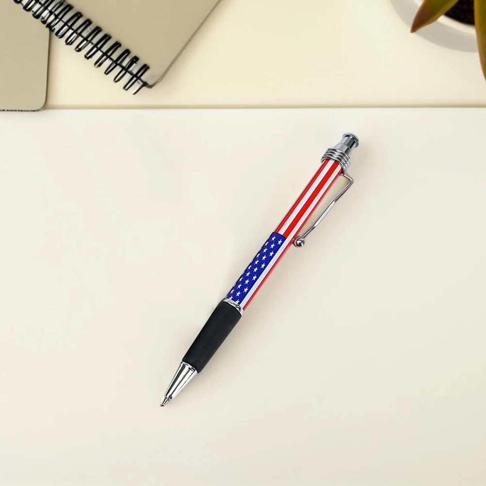 

10 Pcs Flag Ballpoint Themed Comfortable Writing Desk Home School Signing Metal Office Travel