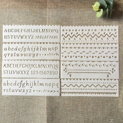 8Pcs/Set  Alphabet Letters DIY Layering Stencils Painting Scrapbook Coloring Embossing Album Decorative Card Template