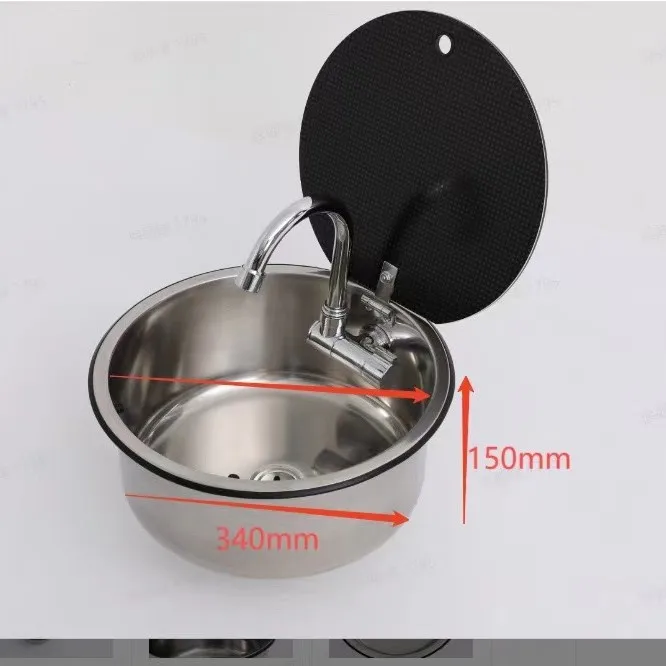 

Квадратная одинарная мойка из нержавеющей стали для автодома с откидной крышкой