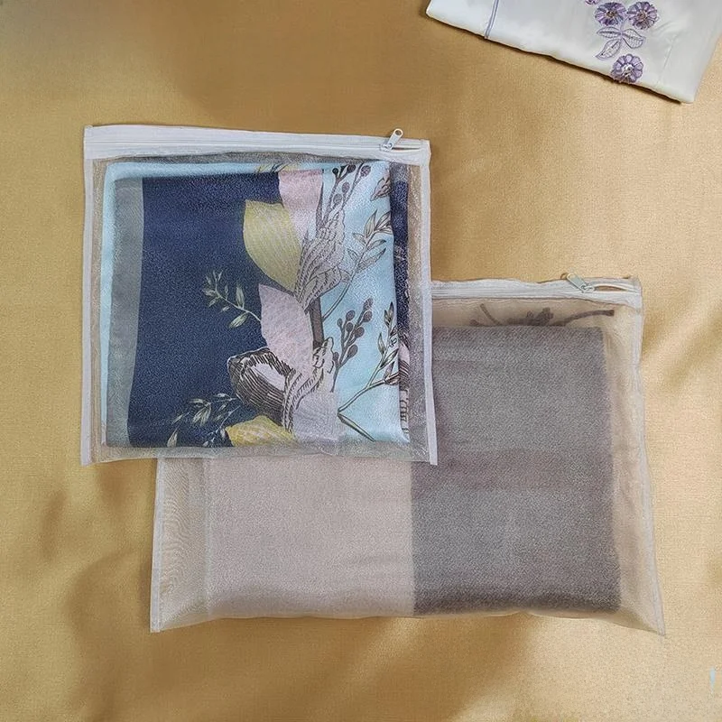 

Сумка для хранения кашемировых свитеров, упаковка для шелковых шарфов, подарочный мешочек из жемчужной ткани, органайзер для путешествий, незаменимый инструмент для домашнего хранения, Fly Blue