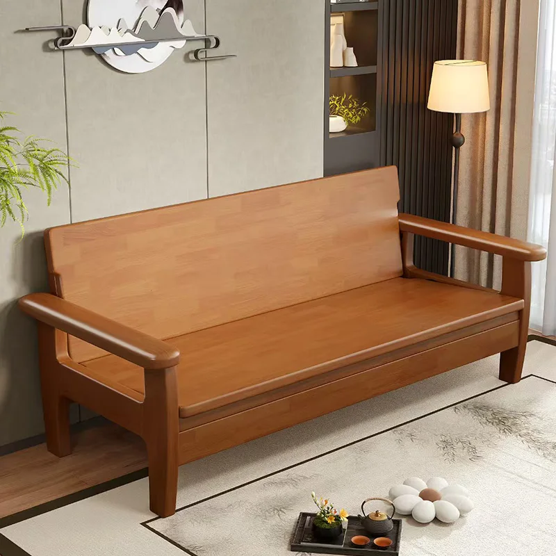 

Solid wood sofa bed dual-purpose modern simple folding Chinese sofa small apartment living room bedroom