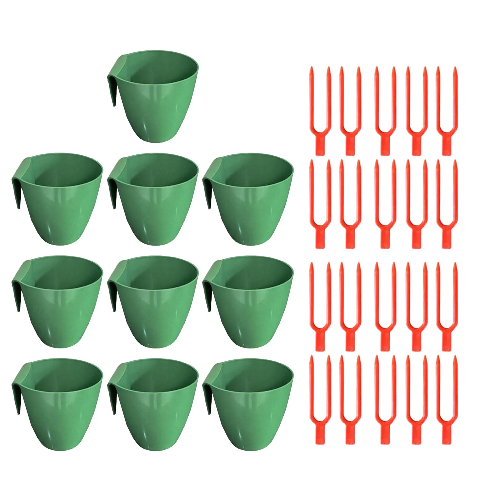Breathable Strawberry Propagation Cups with Runner Forks Strawberry Nursery Pots Cup Side Hanging for Home Gardening Accessories